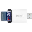 Samsung 512GB PRO Ultimate UHS-I SD Memory Card with Card Reader