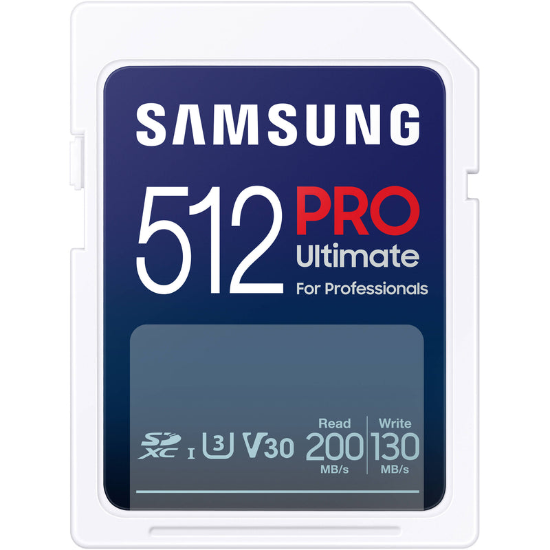 Samsung 512GB PRO Ultimate UHS-I SD Memory Card with Card Reader