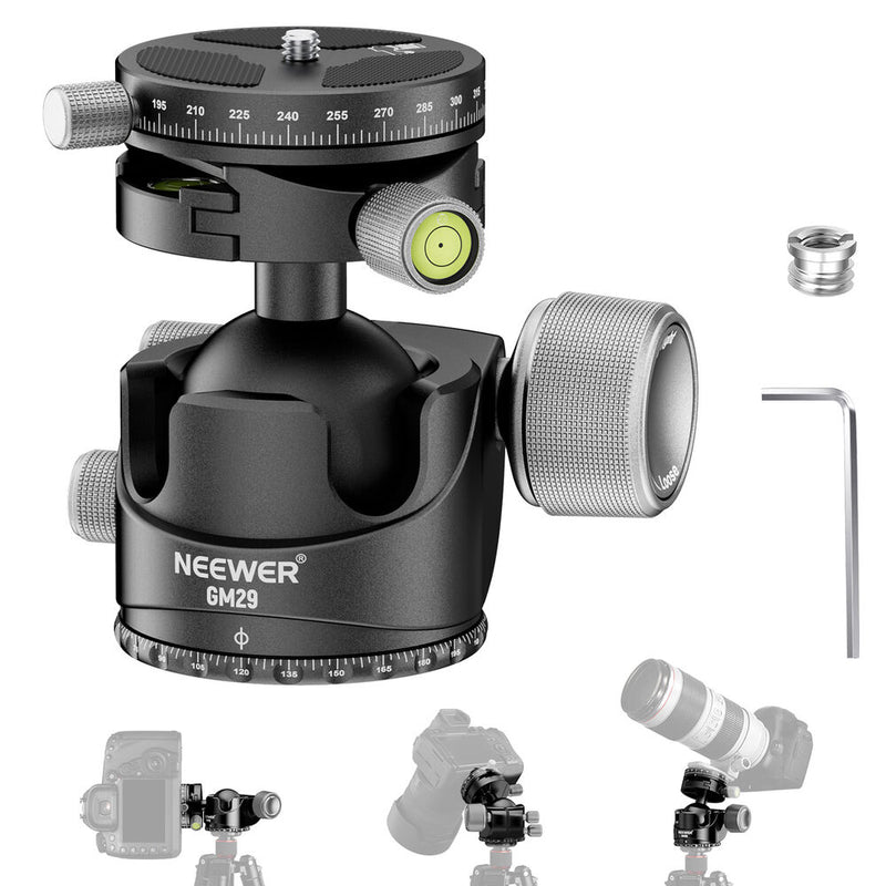 Neewer GM29 Low-Profile Ball Head with Arca-Type QR Plate