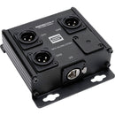 Sescom 3-Channel Passive Balanced Audio Extender Box Over CAT5/6/7 with 3-Pin XLR (Male)