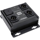 Sescom 3-Channel Passive Balanced Audio Extender Box Over CAT5/6/7 with 3-Pin XLR (Male)