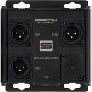 Sescom 3-Channel Passive Balanced Audio Extender Box Over CAT5/6/7 with 3-Pin XLR (Male)