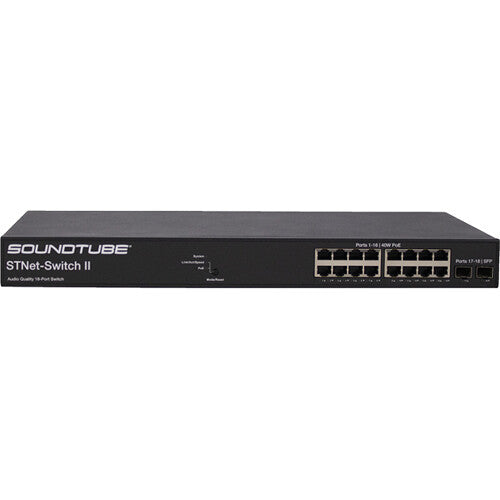 SoundTube Entertainment STNet-Switch II 16-Port Gigabit PoE+ Compliant Managed Switch