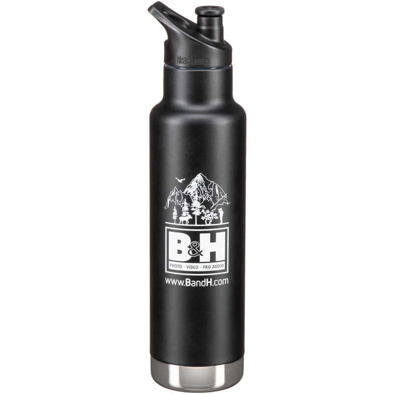 Klean Kanteen Insulated Classic Water Bottle with B&H Logo (25 oz, Matte Black)