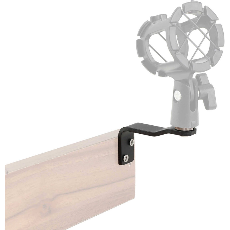 CAMVATE 5/8" Male to 1/4" Female Microphone Screw Adapter with Right-Angle Pedestal Mount