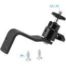 CAMVATE Adjustable Ball Head 1/4"-20 Screw Connector with Right-Angle Mounting Pedestal