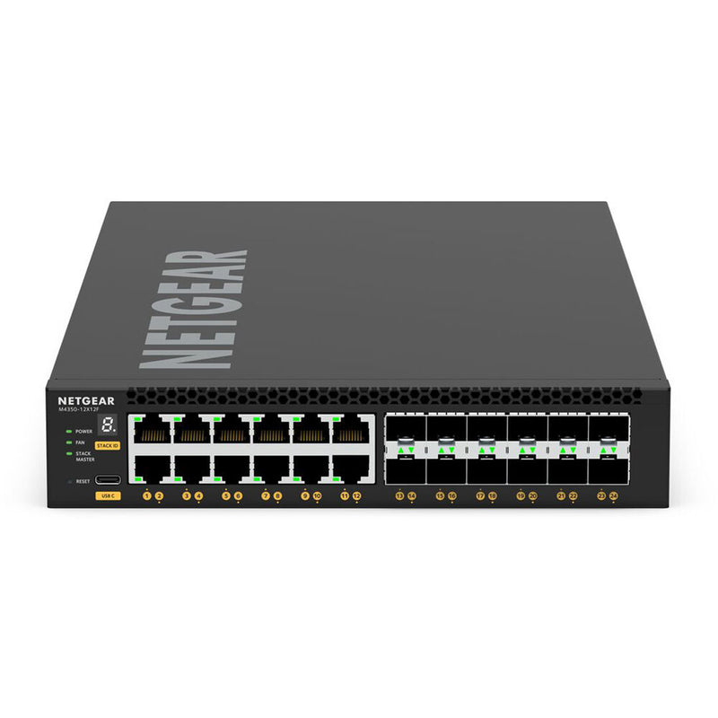 Netgear M4350-12X12F 24-Port 10G RJ45 / SFP+ Managed AV Network Switch