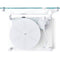 Transparent TT-W Manual Two-Speed Turntable with Bluetooth (White)