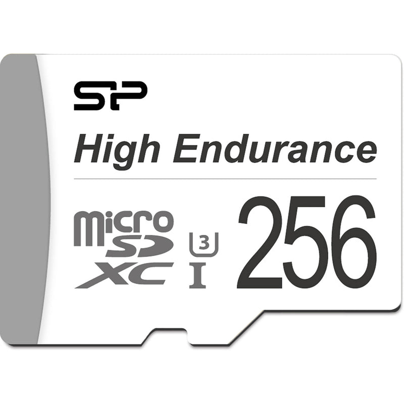 Silicon Power 256GB High Endurance UHS-I microSDXC Memory Card with SD Adapter