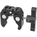 CAMVATE Super Crab Clamp with 1/4"-20 & 3/8"-16 Threads (Black T-Handle)