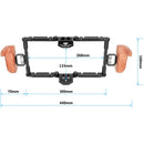 CAMVATE Full Monitor Cage Kit with Wooden Handles for 5 to 7" Monitor