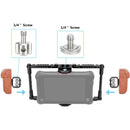 CAMVATE Full Monitor Cage Kit with Wooden Handles for 5 to 7" Monitor