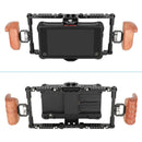 CAMVATE Full Monitor Cage Kit with Wooden Handles for 5 to 7" Monitor