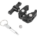 CAMVATE Super Crab Clamp with 1/4"-20 & 3/8"-16 Threads (Black T-Handle)