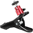 CAMVATE Spring Clip Clamp with Mini Ball Head Mount