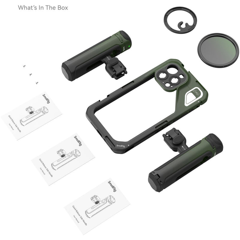 SmallRig x Brandon Li Special Mobile Video Cage Kit with Dual Handles for iPhone 15 Pro Max