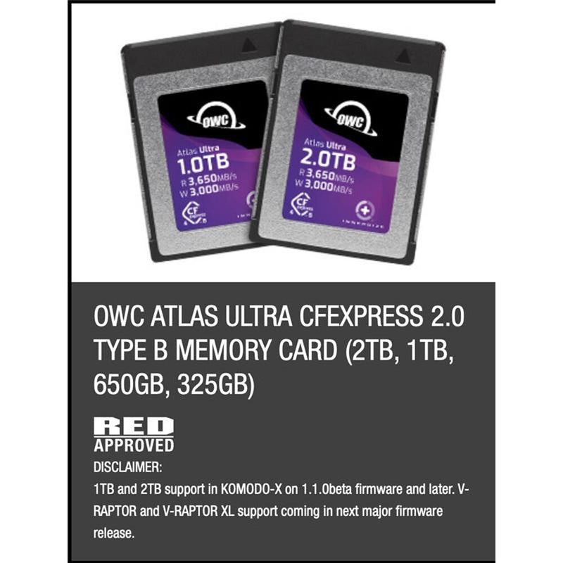OWC 1TB Atlas Ultra CFexpress 4.0 Type B Memory Card