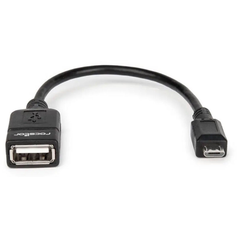 Rocstor 6" Micro-USB to USB-A Adapter (Black)