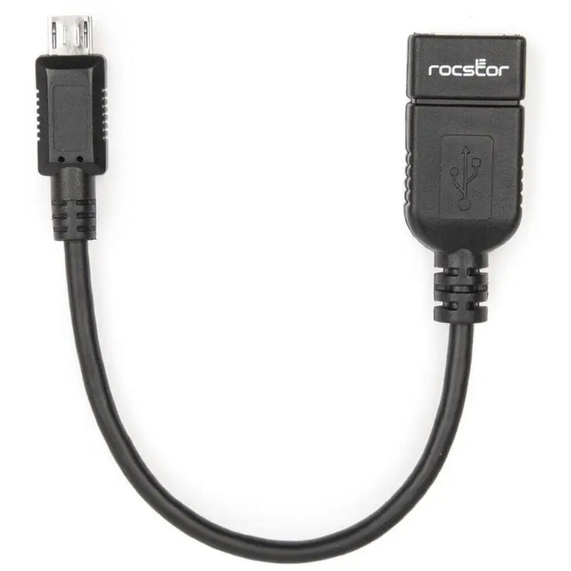 Rocstor 6" Micro-USB to USB-A Adapter (Black)