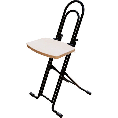 PLATEAU CHAIRS Petite Series Folding Chair with Natural Wood Tone Wood Seat & Black Frame