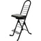 PLATEAU CHAIRS Pro Series Folding Chair with Black Vinyl Leather Seat & Black Frame