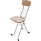 PLATEAU CHAIRS Par&aacute; Series Folding Chair with Natural Wood Tone Wood Seat & Silver Frame