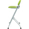 PLATEAU CHAIRS Terrace Series Folding Chair with Lime Vinyl Leather Seat & Silver Frame