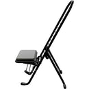 PLATEAU CHAIRS Pro Series Folding Chair with Black Vinyl Leather Seat & Black Frame