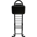 PLATEAU CHAIRS Pro Series Folding Chair with Black Vinyl Leather Seat & Black Frame