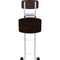 PLATEAU CHAIRS Par&aacute; Series Folding Chair with Dark Brown Wood Seat & Silver Frame