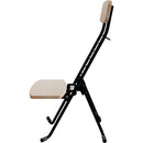 PLATEAU CHAIRS Par&aacute; Series Folding Chair with Natural Wood Tone Wood Seat & Black Frame