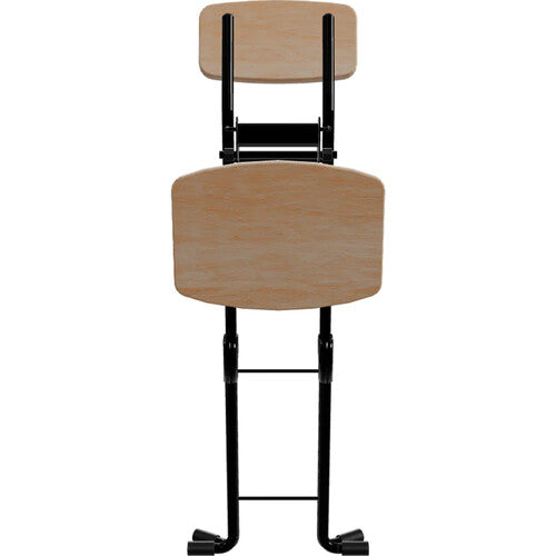 PLATEAU CHAIRS Par&aacute; Series Folding Chair with Natural Wood Tone Wood Seat & Black Frame