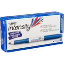 BIC Intensity Low Odor Dry Erase Pocket Marker Fine Point (blue, 12-Pack Box)