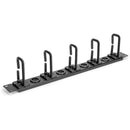 Rocstor 19" Rack Cable Management Panel (Black, 1 RU)