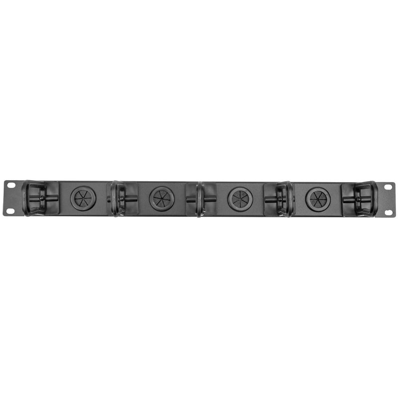 Rocstor 19" Rack Cable Management Panel (Black, 1 RU)