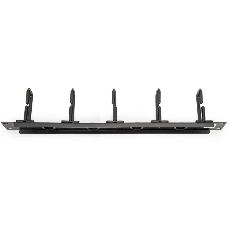 Rocstor 19" Rack Cable Management Panel (Black, 1 RU)