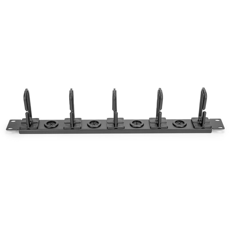 Rocstor 19" Rack Cable Management Panel (Black, 1 RU)