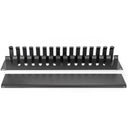 Rocstor Horizontal Finger Duct Rack Cable Management Panel with Cover for 19" Network Rack (2 RU, Black)