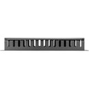 Rocstor Horizontal Finger Duct Rack Cable Management Panel with Cover for 19" Network Rack (2 RU, Black)