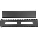 Rocstor Horizontal Finger Duct Rack Cable Management Panel with Cover for 19" Network Rack (2 RU, Black)