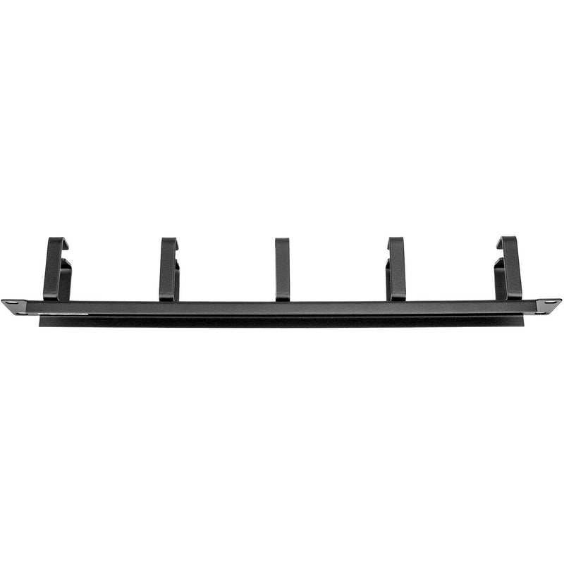 Rocstor 19" Metal Rackmount Cable Management Panel for 2 or 4-Post Server Racks (1 RU, Black)