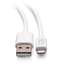 C2G USB-A Male to Lightning Male Sync and Charging Cable (6', White)