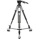 E-Image 2-Stage Aluminum Tripod, Fluid Head, and Dolly Kit (22 lb Payload)