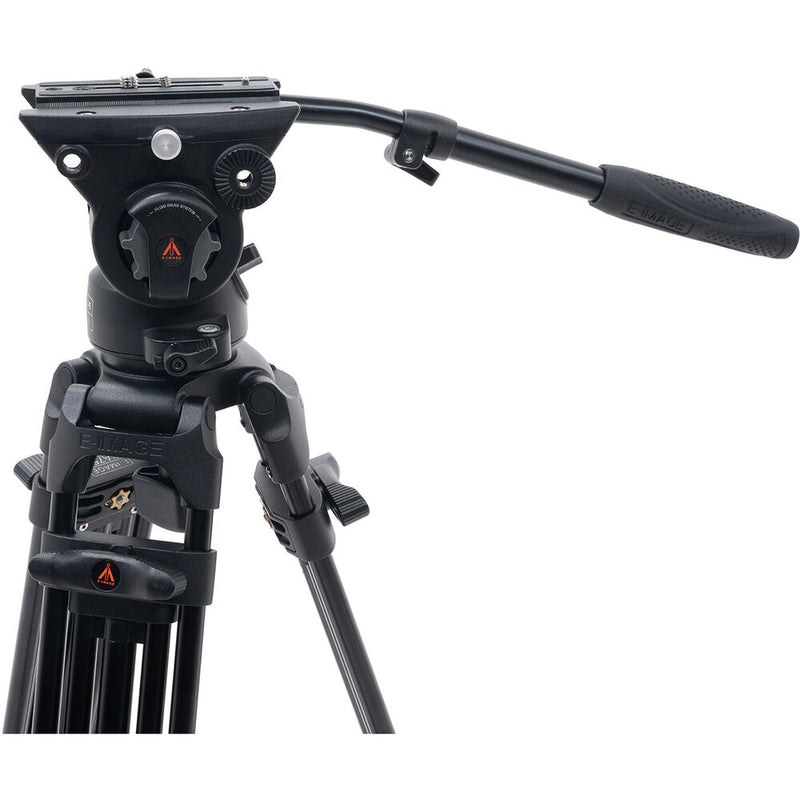 E-Image 2-Stage Aluminum Tripod, Fluid Head, and Dolly Kit (22 lb Payload)