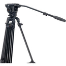 E-Image 2-Stage Aluminum Tripod, Fluid Head, and Dolly Kit (22 lb Payload)
