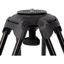 E-Image Aluminum PTZ Tripod with 100mm Flat Base, Dolly & Quick Release Plate (88 lb Payload)