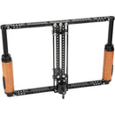 CAMVATE Height-Adjustable Monitor Cage with Leather Handgrips for 7-12.5" Monitor