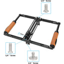CAMVATE Height-Adjustable Monitor Cage with Leather Handgrips for 7-12.5" Monitor