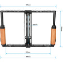 CAMVATE Height-Adjustable Monitor Cage with Leather Handgrips for 7-12.5" Monitor