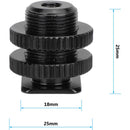 CAMVATE 5/8"-27 Male to 1/4"-20 Female with Cold Shoe Base and 5/8"-27 Female to 3/8"-16 Male Adapter Set